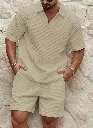 Ensemble de dehors Décontracté Gaufré pour Homme4.webp