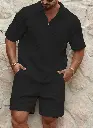 Ensemble de dehors Décontracté Gaufré pour Homme 7.webp