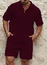 Ensemble de dehors Décontracté Gaufré pour Homme 6.webp