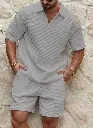 Ensemble de dehors Décontracté Gaufré pour Homme 3.webp