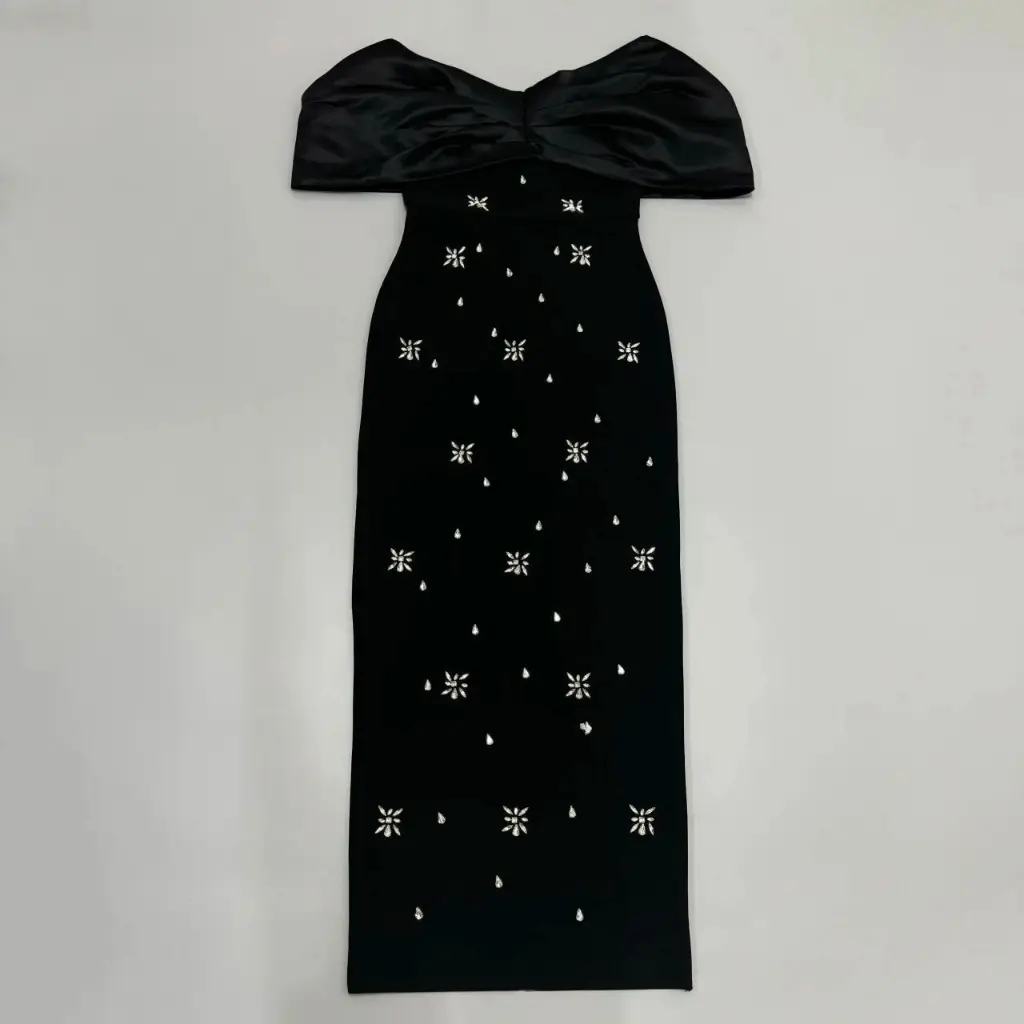Robe bandage sexy à perles pour femmes5.webp