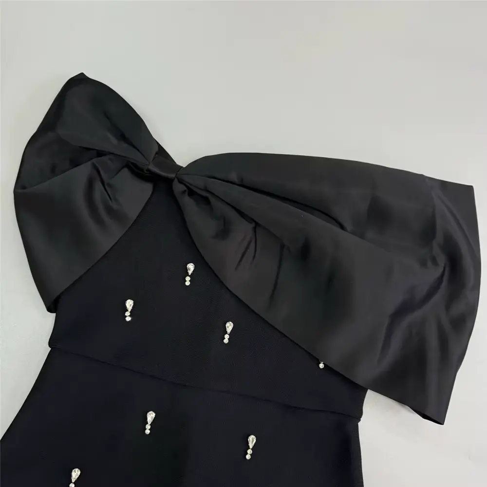 Robe à bandes Sexy pour femmes, épaules dénudées6.webp
