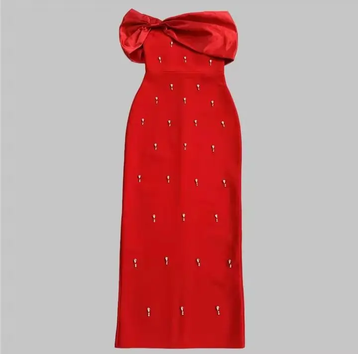 Robe à bandes Sexy pour femmes, épaules dénudées3.webp
