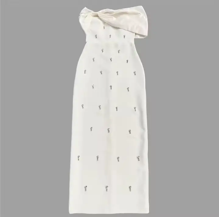 Robe à bandes Sexy pour femmes, épaules dénudées2.webp