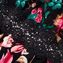 Robe Evasée à Encolure ras du cou Elégante en Dentelle avec Touche Florale.webp