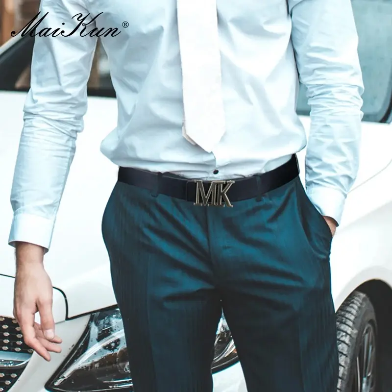 Maikun Ceinture réversible en cuir PU pour homme avec boucle2.webp