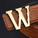 Ceintures de Luxe en Cuir Véritable Marque Boucle Lettre W Lisse 1.webp