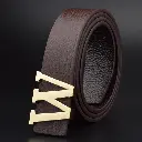 Ceintures de Luxe en Cuir Véritable Marque Boucle Lettre W Lisse 10.webp