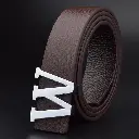 Ceintures de Luxe en Cuir Véritable Marque Boucle Lettre W Lisse 9.webp