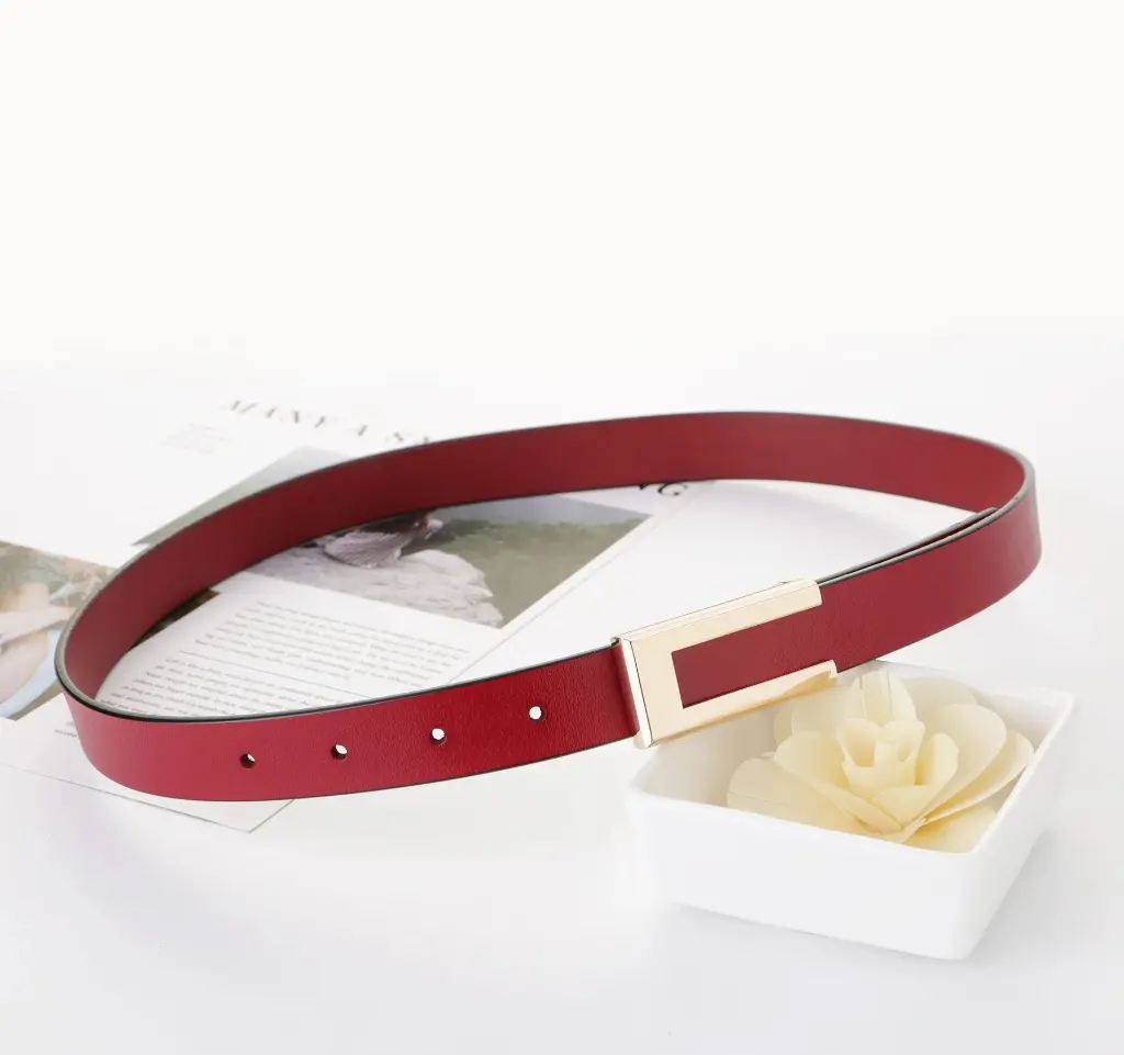 Ceinture en cuir véritable pour femmes, de haute qualité, avec boucle dorée, slim9.webp