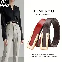 Ceinture en cuir véritable pour femmes, de haute qualité, avec boucle dorée, slim2.webp
