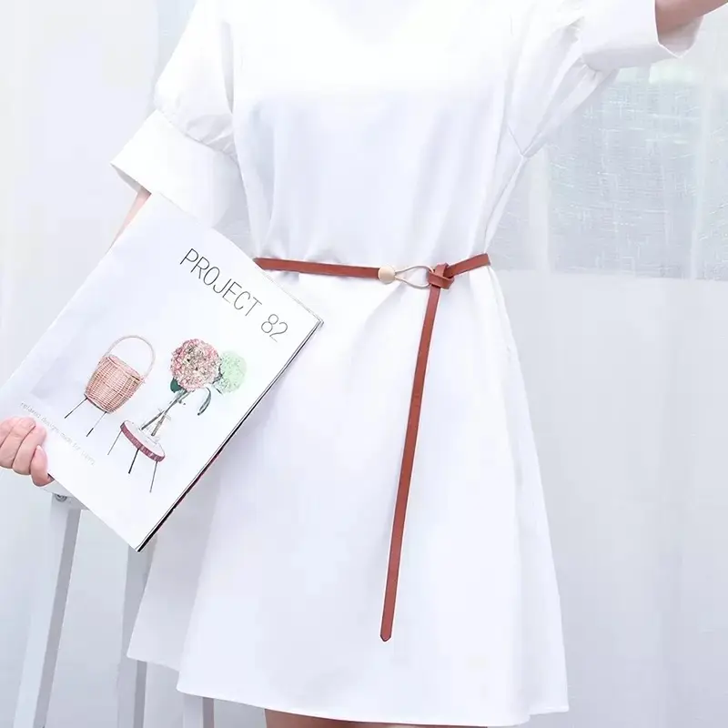 Ceinture Femmes en Cuir Véritable pour Robes, Ceintures Réglables3.webp