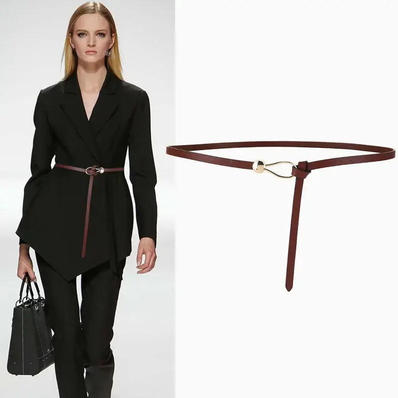 Ceinture Femmes en Cuir Véritable pour Robes, Ceintures Réglables2.webp