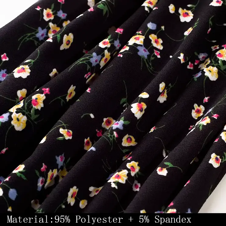 Robe Evasée à Encolure ras du cou Elégante en Dentelle avec Touche Florale (42).webp