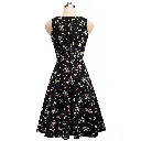 Robe Evasée à Encolure ras du cou Elégante en Dentelle avec Touche Florale (41).webp