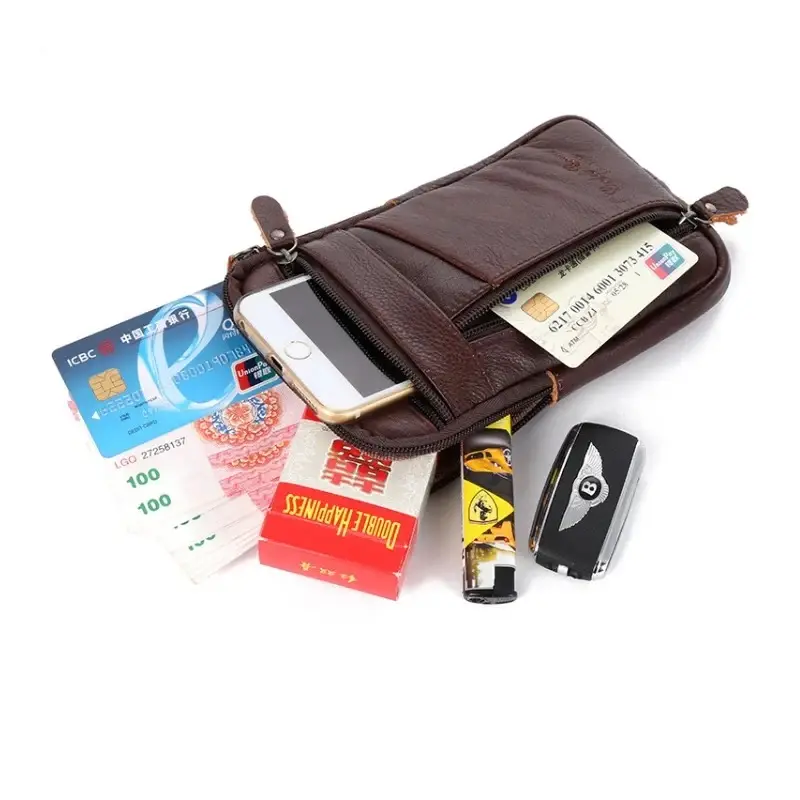 Sac de Taille en Cuir pour Hommes, Petit Sac à Bandoulière 5.webp