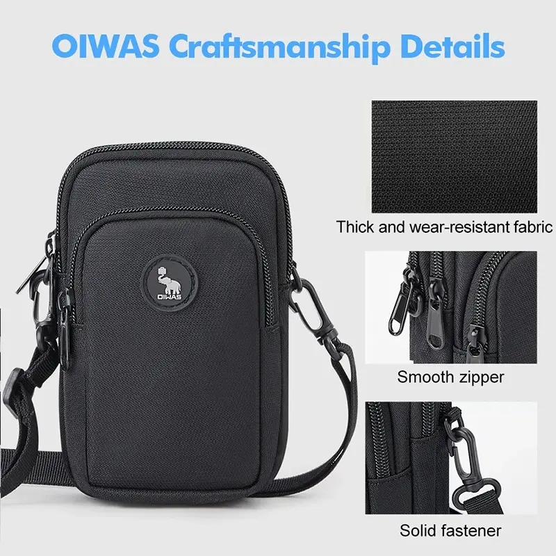 OIWAS-Sac à bandoulière pour homme, sac de taille, sac de téléphone2.webp