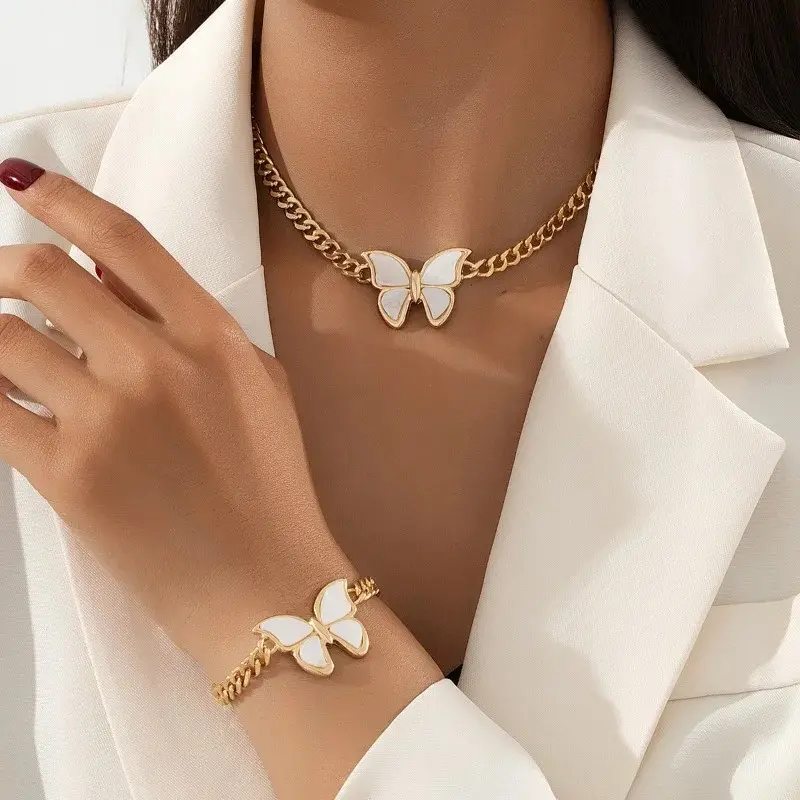 Ensemble de Bijoux Collier & Bracelet pour Femmes2.webp