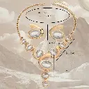 Ensemble de Boucles d'Oreilles et Collier en Forme de Y pour Femmes5.webp