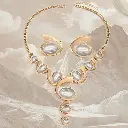 Ensemble de Boucles d'Oreilles et Collier en Forme de Y pour Femmes6.webp