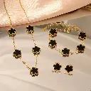 Collier Boucles d'Oreilles Ensemble Bijoux Femmes en Acier Inoxydable5.webp