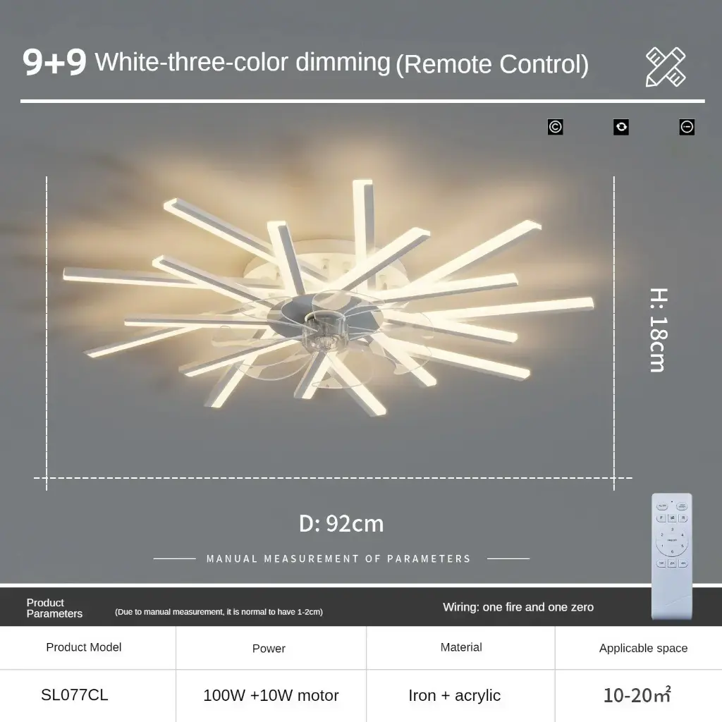 LED lampes suspendues de plafond modestes avec APP RC31.webp