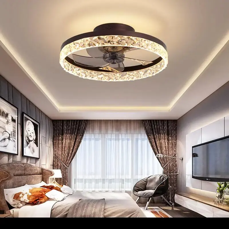Lampe Led nordique avec ventilateur de plafond2.webp