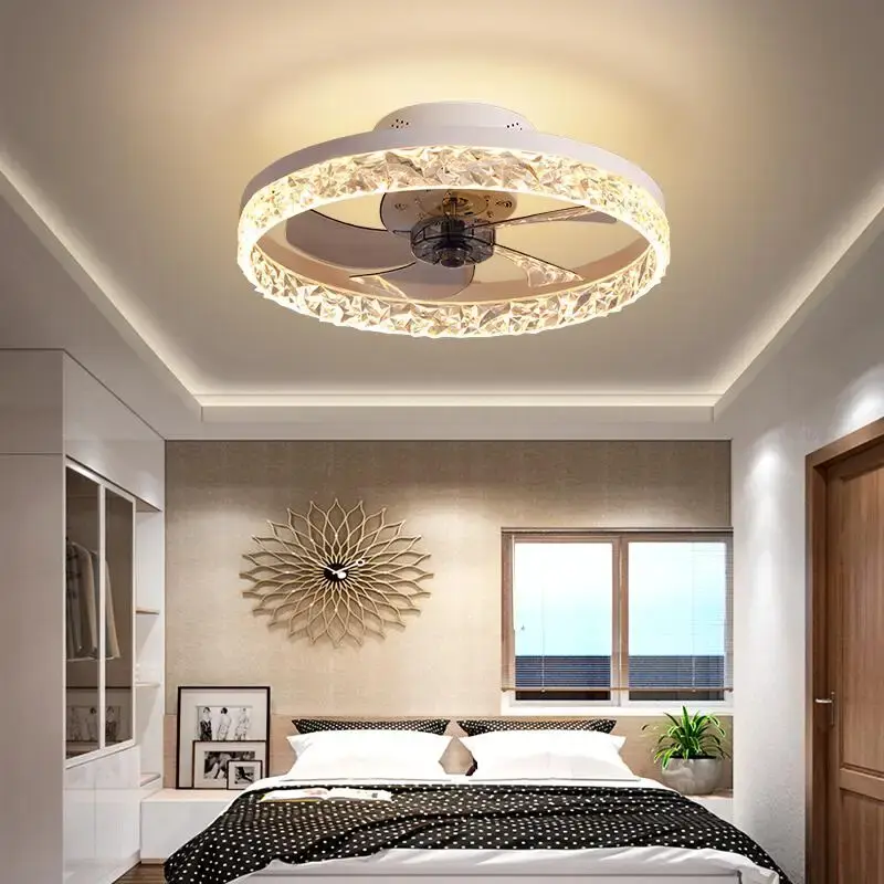 Lampe Led nordique avec ventilateur de plafond5.webp