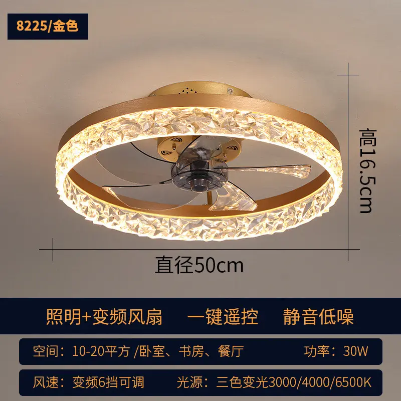 Lampe Led nordique avec ventilateur de plafond7.webp