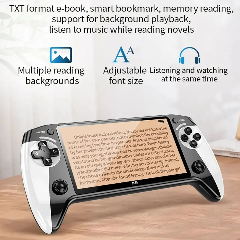 Console de jeu portable X9 avec 3000 jeux, écran de 5.5 pouces4.webp
