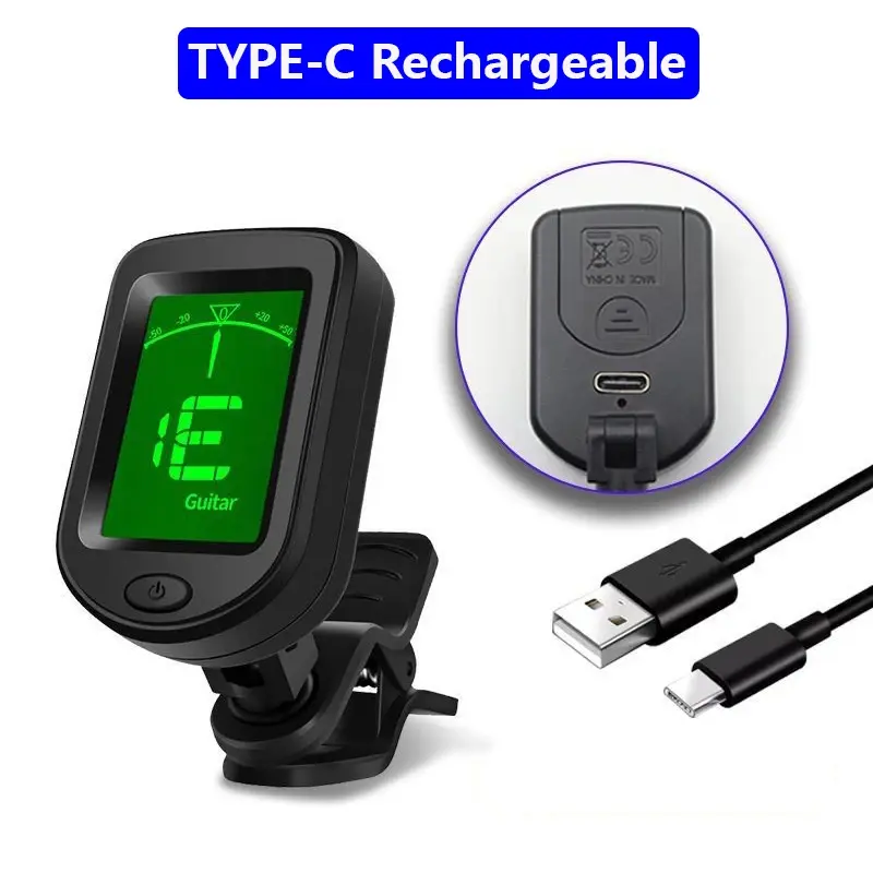 Accordeur de guitare Rechargeable pour tous les instruments1.webp