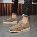 Mocassins De luxe en cuir suédé pour hommes épaissir semelle souple3.webp