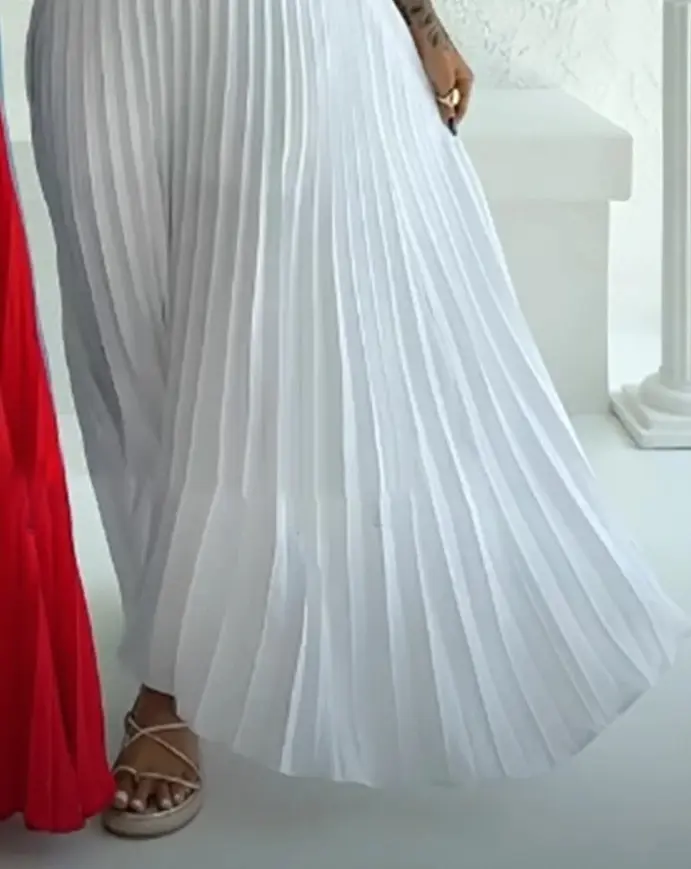 Jupe plissée sans manches BanRib pour femme6.webp