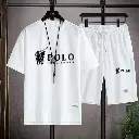 À l'été 2025, un ensemble deux pièces de T-shirts à manches courtes et shorts de sport pour hommes5.webp