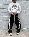 Pantalon Tricoté à Rayures, Rétro Américain 8.webp