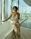 Robe Maxi Vintage en Maille pour Femme, Élégante, Léopard