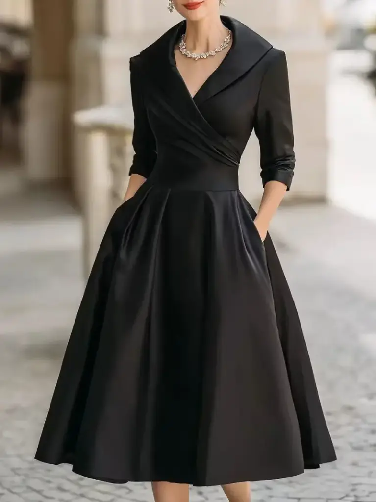 Robe cintrée à la taille pour femme