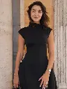 Robes de Soirée élégantes à Col Châle pour Femmes