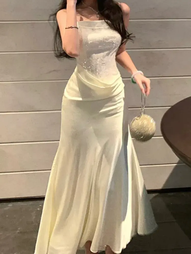 Robe de Soirée Mi-Longue Élégante et Chic pour Femme