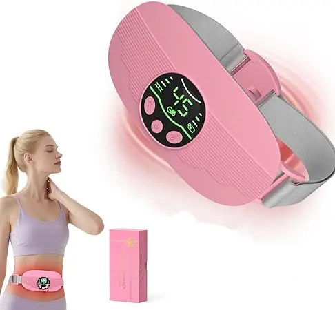 Ceinture Chauffante Règle Douloureuse, Bouillotte Règles Douloureuses. Bouillotte électrique. (Rose)