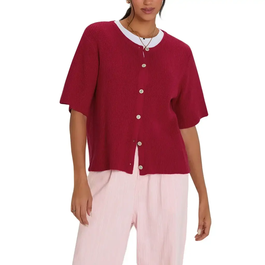 Pulls à Boutonnage Simple pour Femmes, Cardigan Vintage