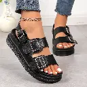 Sandales Confortables en Cuir Souple pour Femmes