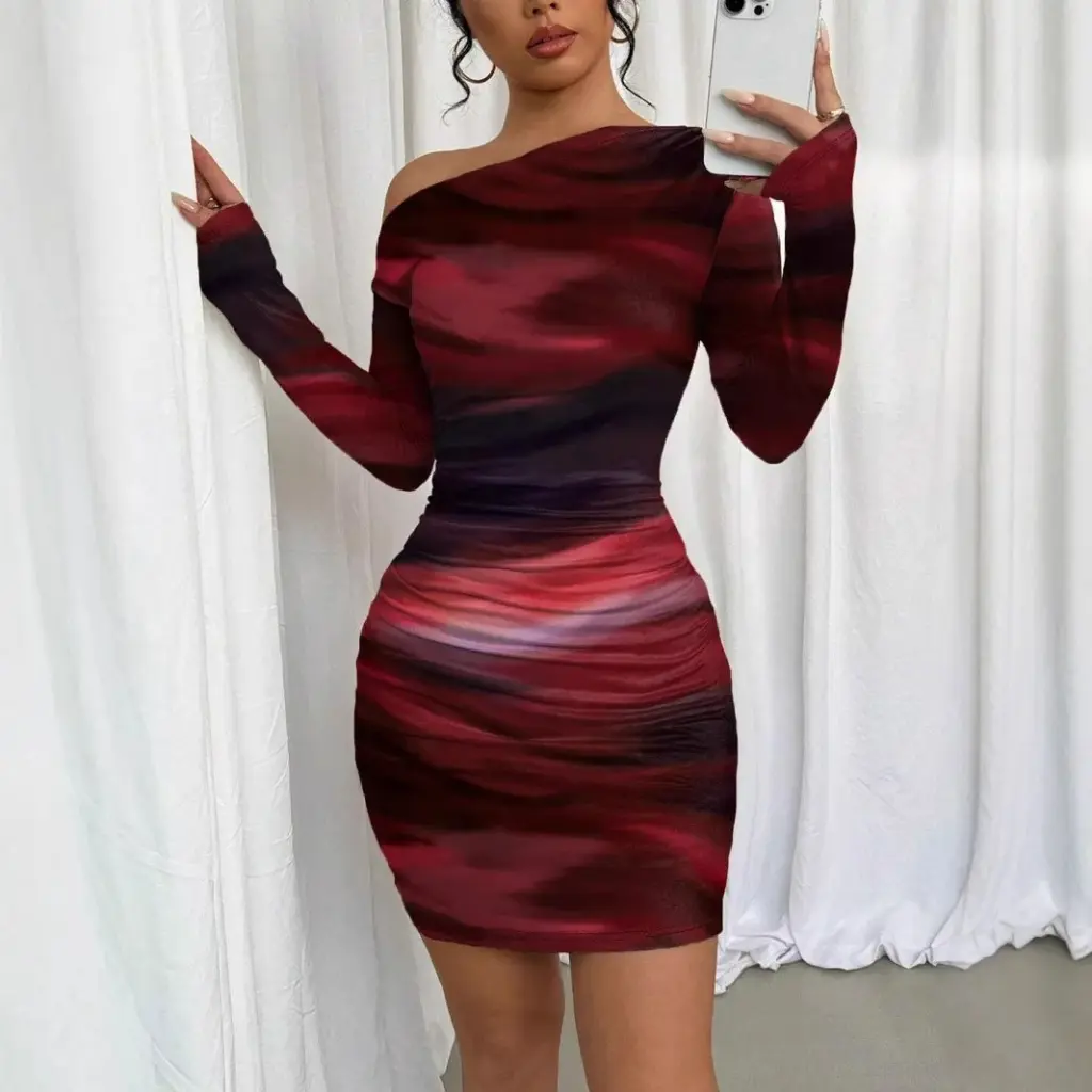 Mini Robe Femmes Mince, Club, Wrap Hanche