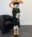 Robes pour Femmes été Vintage Sangle Décontracté