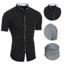 Chemise d'été Couleur Pure, Coupe Ajustée