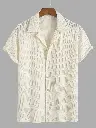Chemise en Tricot Décontracté Boutonné