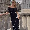 Robe Bandage Sexy à Perles pour Femmes