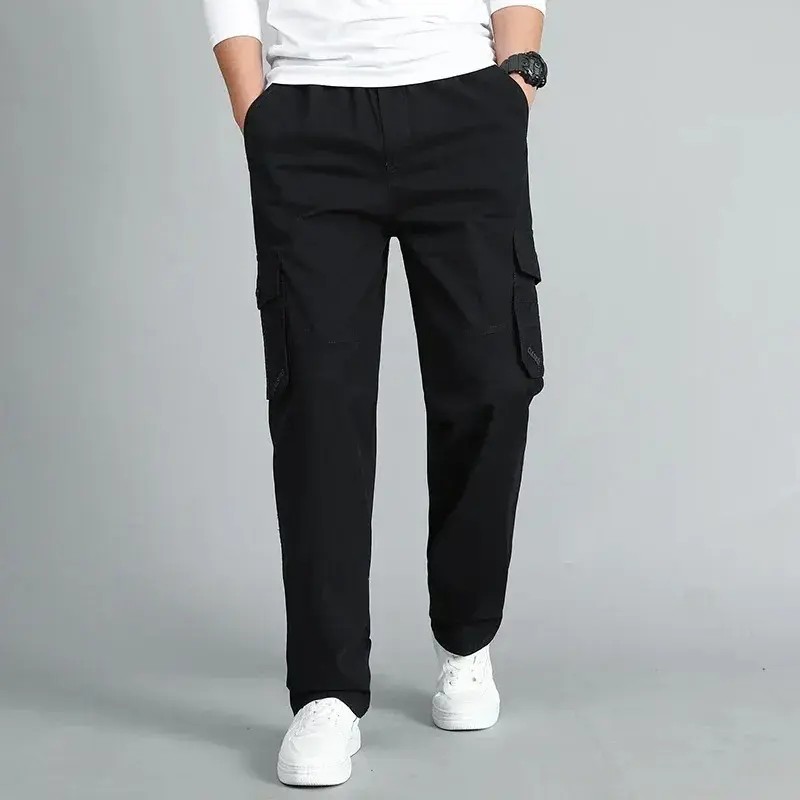 Pantalon Kaki d'été pour Hommes, Grande Taille, Coupe Droite