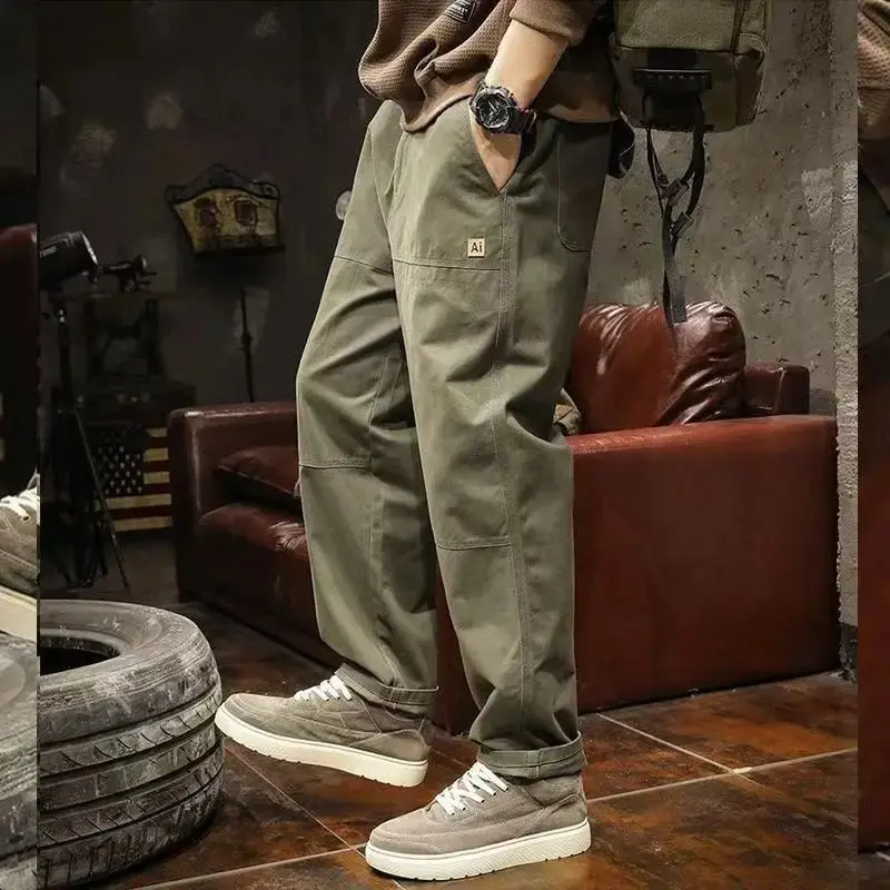 Pantalon pour Homme Décontracté, Vêtement Droit, Style Rétro