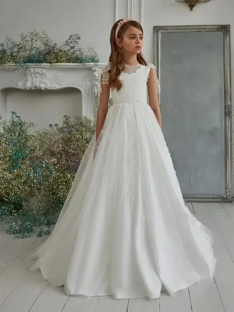 Robes à Fleurs Magnifique pour Filles, Robe de Bal, de Première Communion